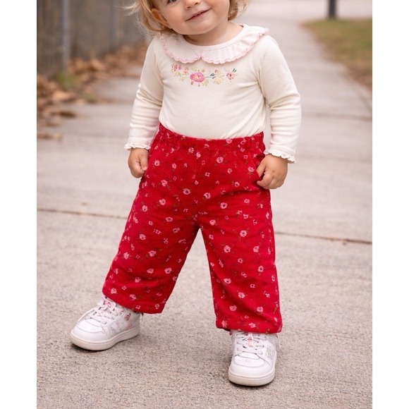 McDonald's Other - Vintage Kids Clothes McKids McDonald's Red Rose Corduroy (12 mon)